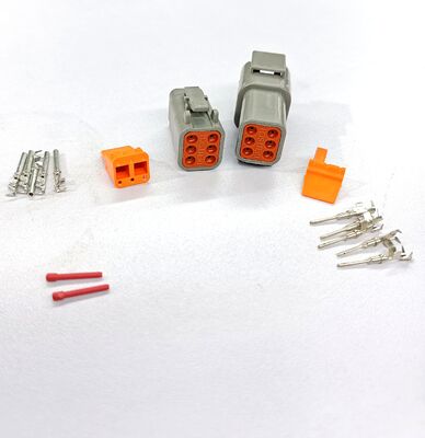 100% nuevo material de PP Deutsch Kit de conector de 6 pines con carcasa para piezas de elevación de tijeras Genie y piezas de caja de control de plataforma con 1 año de garantía